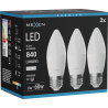 Mexen Nova 3x LED-lampa E27, C37, 8W, Neutral - 4000K, 840 lm - L102-E27-0840-01x03
