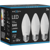 Mexen Nova 3x Bombilla LED E27, C37, 8W, Fría - 6500K, 840 lm - L102-E27-0865-01x03
