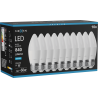 Mexen Nova 10x Bombilla LED E27, C37, 8W, Fría - 6500K, 840 lm - L102-E27-0865-01x10