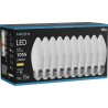 Mexen Nova 10x LED-lampa E27, C37, 10W, Varm - 3000K, 1055 lm - L102-E27-1030-01x10