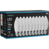 Mexen Nova 10x bombilla LED E27, C37, 10W, Fría - 6500K, 1055 lm - L102-E27-1065-01x10