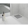 Mexen Flat-Q M13 wpust podłogowy kwadratowy 12 x 12 cm, inox - 1010012