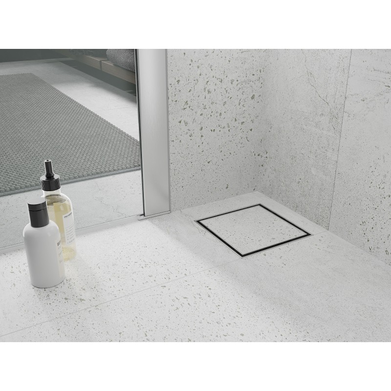 Mexen Flat-Q M13 desagüe de piso cuadrado 15 x 15 cm, inox - 1010015