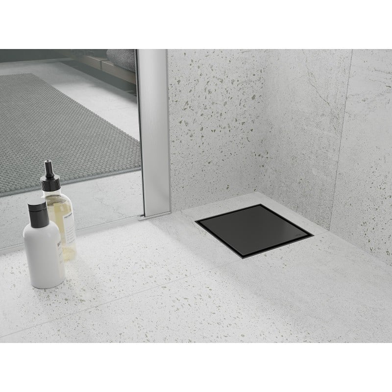 Mexen Flat-Q M13 vierkante afvoerput 15 x 15 cm, zwart - 1710015