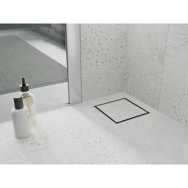 Mexen Flat-Q M13 golvbrunn fyrkantig 20 x 20 cm, inox - 1010020