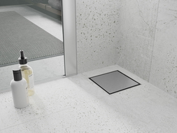 Mexen Flat-Q M13 τετράγωνη δαπεδοεισδοχή 25 x 25 εκ., ανοξείδωτο - 1010025