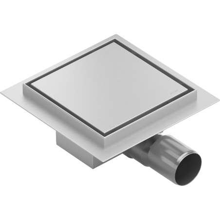 Mexen Flat-Q M13 wpust podłogowy kwadratowy 25 x 25 cm, inox - 1010025