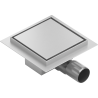 Mexen Flat-Q M13 põrandatrapp ruudukujuline 25 x 25 cm, inox - 1010025