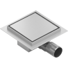 Mexen Flat-Q M13 wpust podłogowy kwadratowy 25 x 25 cm, inox - 1010025