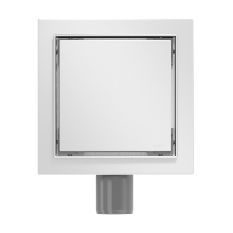 Mexen Flat-Q M13 põrandatrapp ruudukujuline 25 x 25 cm, inox - 1010025