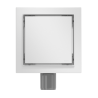 Mexen Flat-Q M13 wpust podłogowy kwadratowy 25 x 25 cm, inox - 1010025