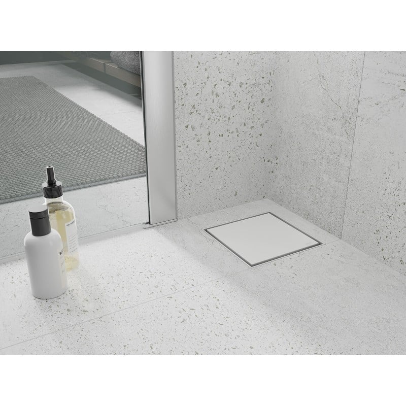 Mexen Flat-Q M13 floor drain square 12 x 12 cm, white - 1210012