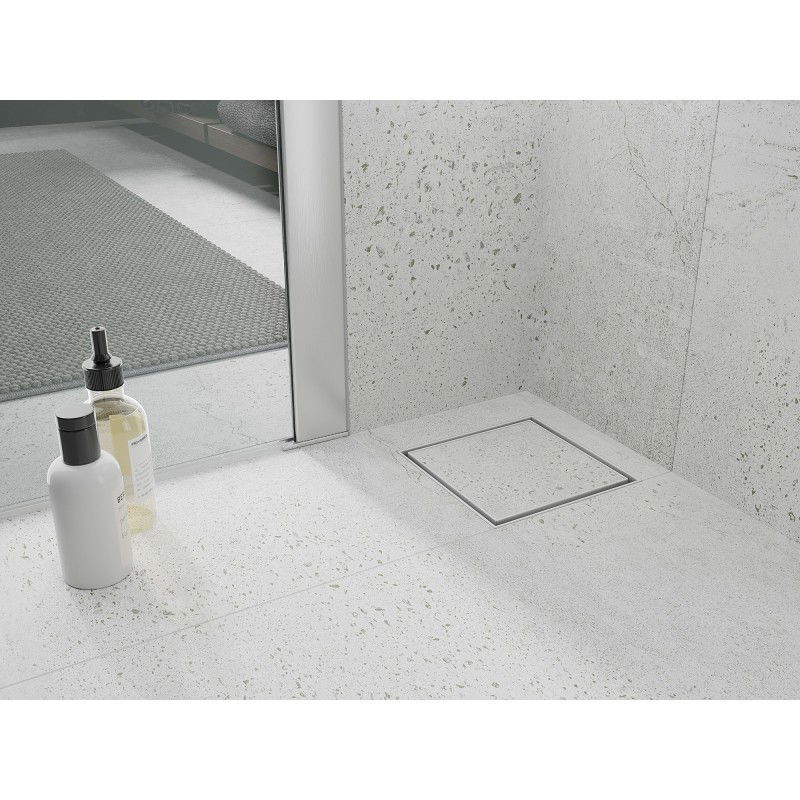 Mexen Flat-Q M13 siphon de sol carré 15 x 15 cm, blanc - 1210015