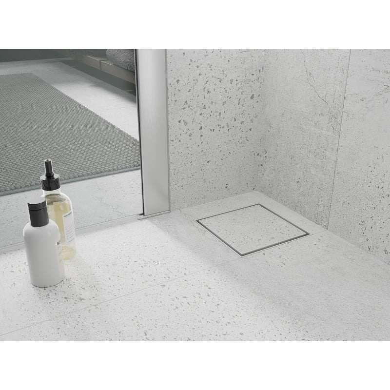 Mexen Flat-Q M13 square floor drain 15 x 15 cm, white - 1210015