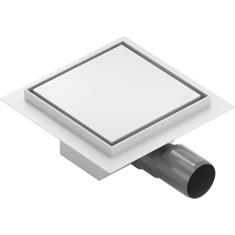 Mexen Flat-Q M13 quadratesche Buedemofluss 15 x 15 cm, wäiss - 1210015