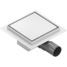 Mexen Flat-Q M13 square floor drain 15 x 15 cm, white - 1210015
