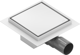 Mexen Flat-Q Ralo de chão quadrado M13 15 x 15 cm, branco - 1210015