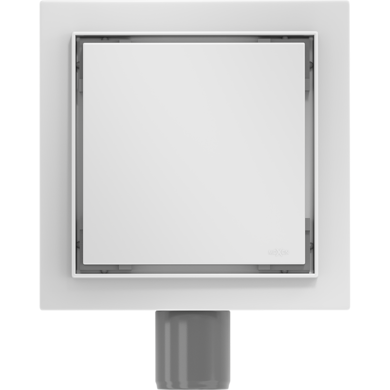 Mexen Flat-Q M13 siphon de sol carré 15 x 15 cm, blanc - 1210015
