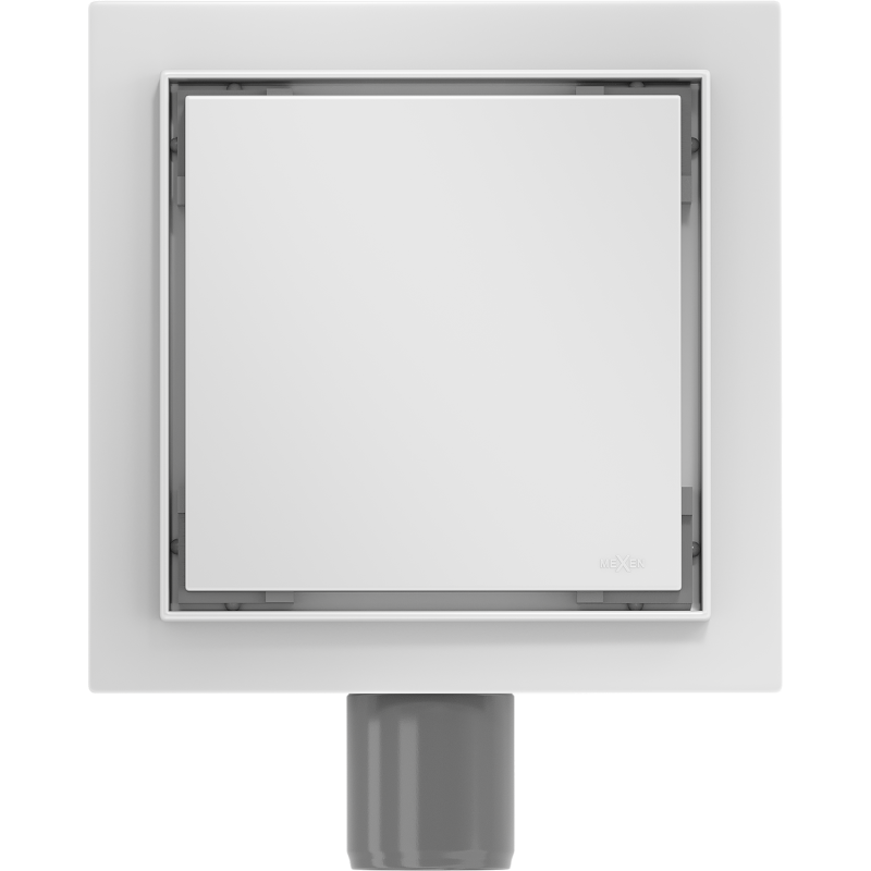 Mexen Flat-Q M13 square floor drain 15 x 15 cm, white - 1210015