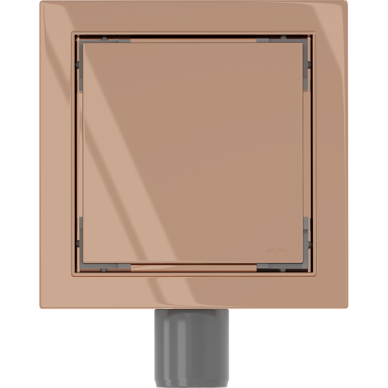 Mexen Flat-Q M13 square floor drain 12 x 12 cm, rose gold - 1610012