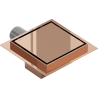 Mexen Flat-Q M13 wpust podłogowy kwadratowy 15 x 15 cm, różowe złoto - 1610015