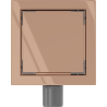 Mexen Flat-Q M13 Floor Drain Square 15 x 15 cm, Rose Gold - 1610015
