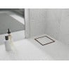 Mexen Flat-Q M13 wpust podłogowy kwadratowy 15 x 15 cm, różowe złoto - 1610015