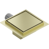 Mexen Flat-Q M13 Floor Drain Square 12 x 12 cm, Brushed Gold - 1A10012