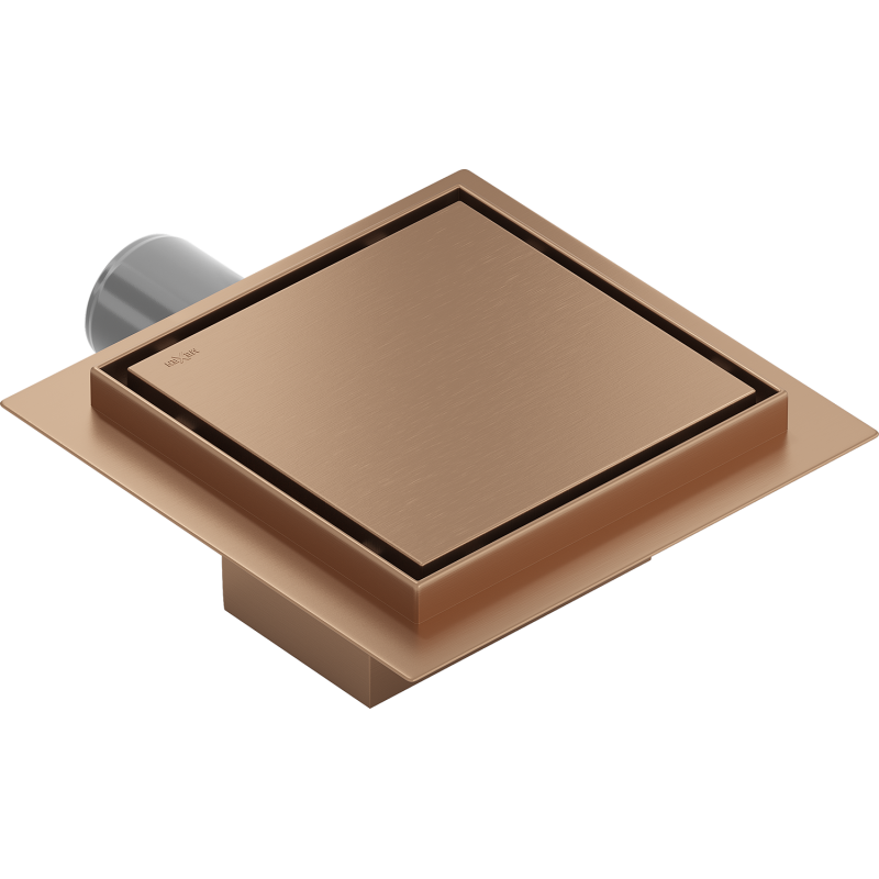 Mexen Flat-Q M13 Floor Drain Square 12 x 12 cm, Brushed Copper - 1C10012