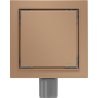 Mexen Flat-Q M13 square floor drain 15 x 15 cm, brushed copper - 1C10015
