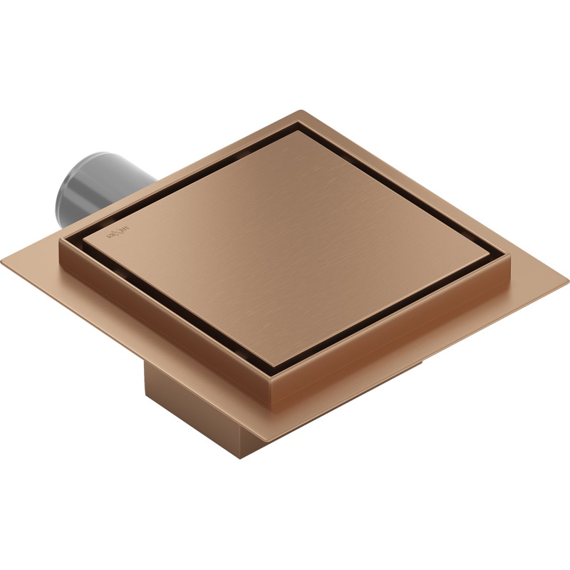 Mexen Flat-Q M13 ruudukujuline põrandakate 15 x 15 cm, harjatud vask - 1C10015
