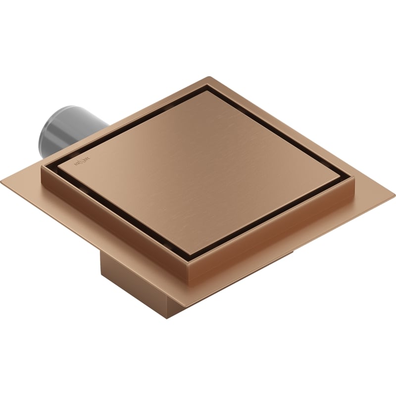 Mexen Flat-Q M13 wpust podłogowy kwadratowy 15 x 15 cm, miedź szczotkowana - 1C10015