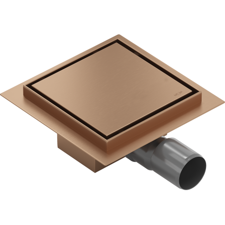 Mexen Flat-Q M13 ruudukujuline põrandakate 15 x 15 cm, harjatud vask - 1C10015