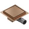 Mexen Flat-Q M13 ruudukujuline põrandakate 15 x 15 cm, harjatud vask - 1C10015