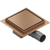 Mexen Flat-Q M13 square floor drain 15 x 15 cm, brushed copper - 1C10015