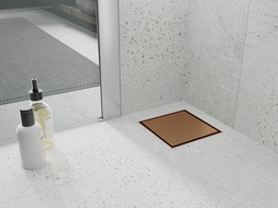 Mexen Flat-Q Τετράγωνο δάπεδο M13 15 x 15 cm, βουρτσισμένο χαλκό - 1C10015