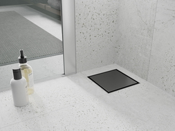 Mexen Flat-Q M13 floor drain square 12 x 12 cm, brushed gun gray - 1E10012