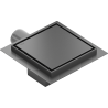 Mexen Flat-Q M13 ruut põrandatrapi 15 x 15 cm, harjatud gun gray - 1E10015