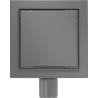 Mexen Flat-Q M13 ruut põrandatrapi 15 x 15 cm, harjatud gun gray - 1E10015