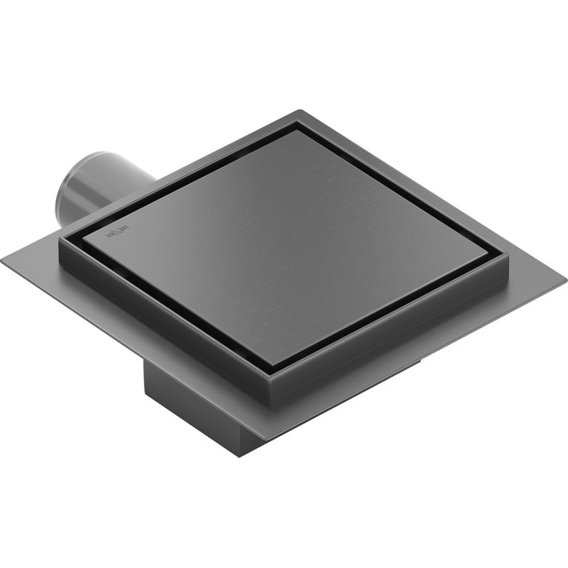 Mexen Flat-Q M13 floor drain square 12 x 12 cm, brushed gun gray - 1E10012