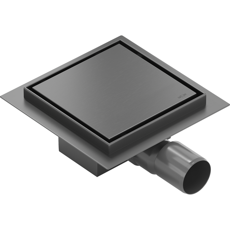 Mexen Flat-Q M13 Bodenablauf quadratisch 12 x 12 cm, gun gray gebürstet - 1E10012