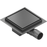 Mexen Flat-Q Ralo de chão quadrado M13 12 x 12 cm, cinza metal escovado - 1E10012