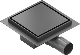 Mexen Flat-Q M13 Bodenablauf quadratisch 12 x 12 cm, gun gray gebürstet - 1E10012