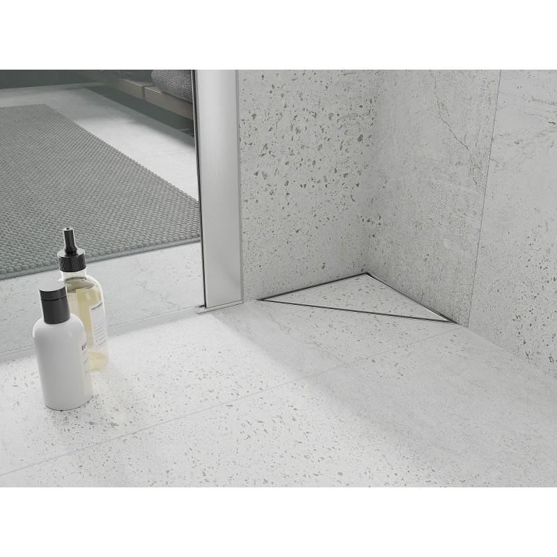 Mexen Flat-T M13 trokutasti podni odvod 20 x 20 cm, inox - 1010320