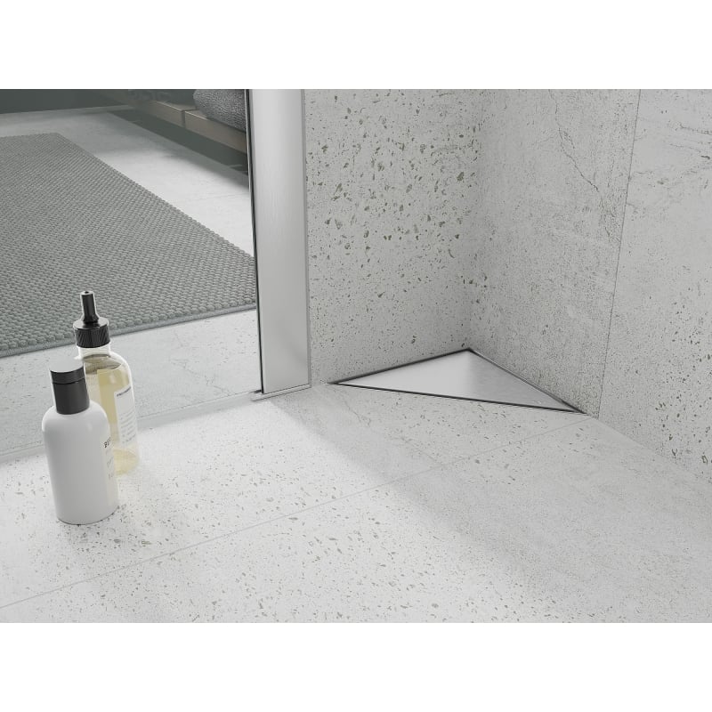 Mexen Flat-T M13 triangular floor drain 20 x 20 cm, inox - 1010320