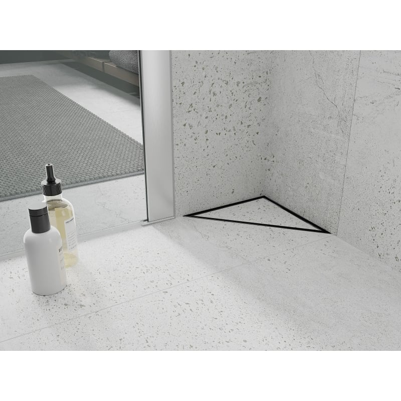 Mexen Flat-T M13 trokutasti podni odvod 20 x 20 cm, crni - 1710320