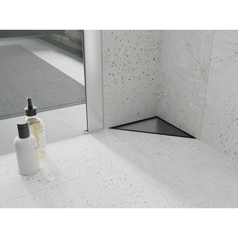 Mexen Flat-T M13 trokutasti podni odvod 20 x 20 cm, crni - 1710320