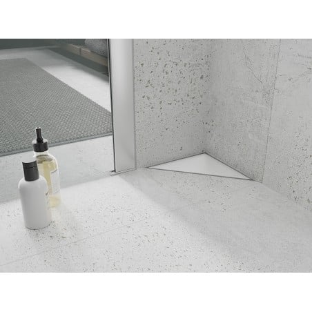 Mexen Flat-T M13 siphon de sol triangulaire 20 x 20 cm, blanc - 1210320