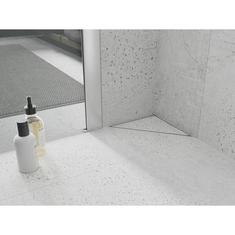 Mexen Flat-T M13 triangular floor drain 20 x 20 cm, white - 1210320