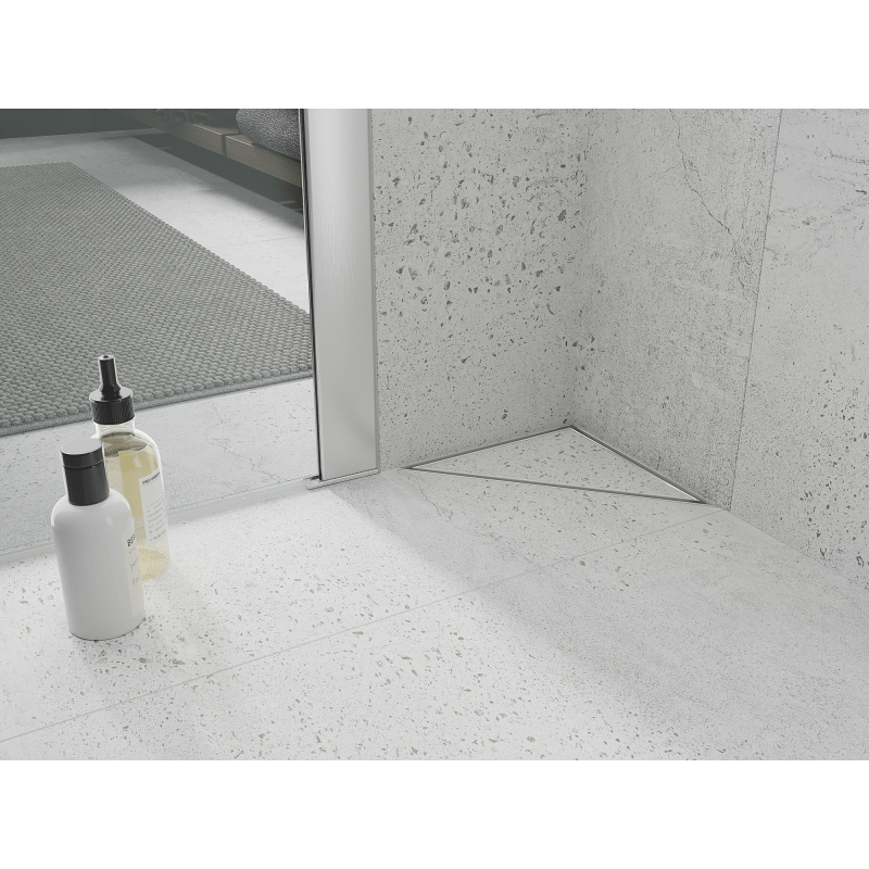 Mexen Flat-T M13 triangulär golvbrunn 20 x 20 cm, vit - 1210320